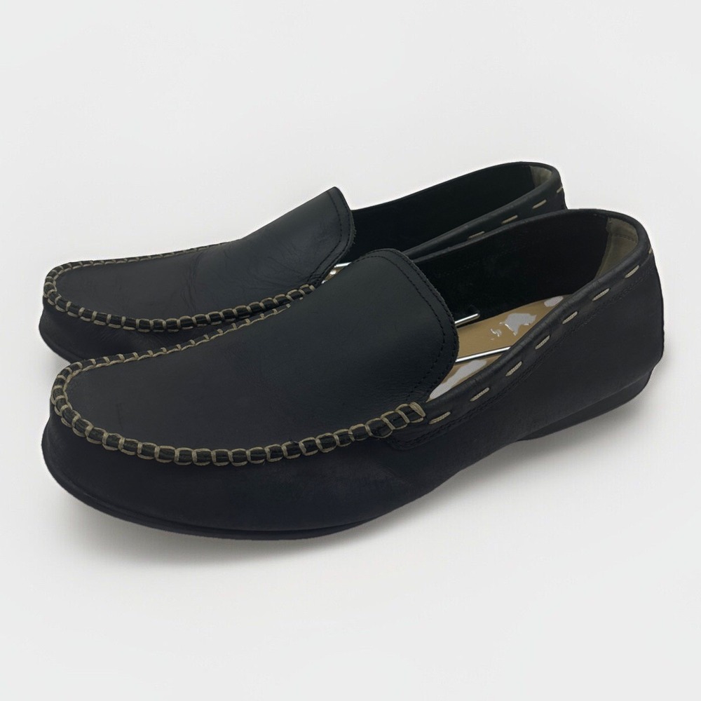 Men's Frye & Co. Lewis‎ Venetian Loafer Driving Moc Black Leather, 13 M